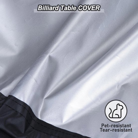 Waterdichte Tafelkleed voor 18ft Biljart - Zwart — afbeelding 2
