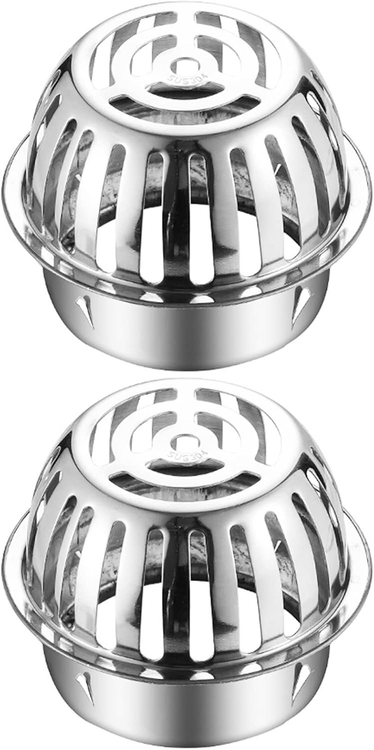 Bladbescherming 2 stuks - diameter 75 mm - roestvrij staal - weerbestendig - ShopVlot