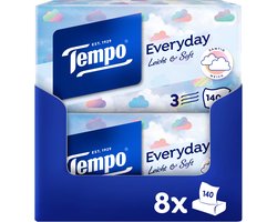 Tempo tissues - Everyday - XXL box - 8 x 140 stuks = 1120 zakdoekjes