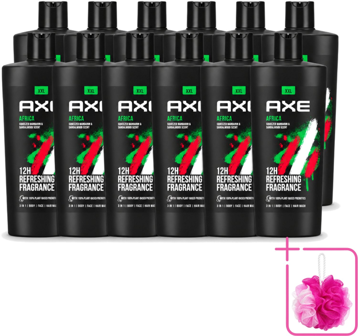12 x AXE – Douchegel – Africa – 700 ml - Bulkverpakking - Douchegel - Douchemop - Douchegel africa