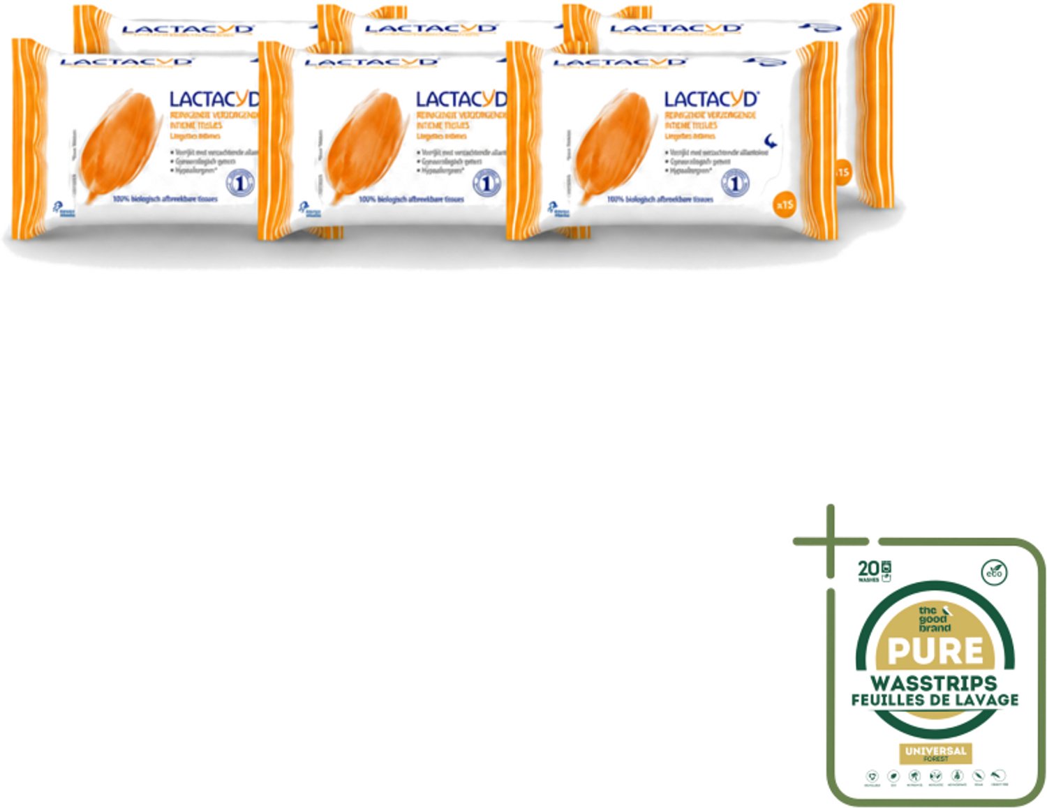 6 x Lactacyd Classic - Intieme Doekjes - Reinigend - Biologisch Afbreekbaar - 15 Doekjes - Intieme Doekjes - Reiniging Intieme Zone - Biologisch Afbreekbaar - Allantoïne - Melkzuur