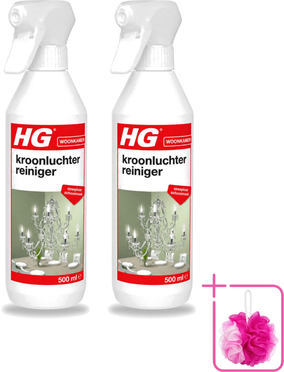 2 x HG - Kroonluchterreiniger - Streeploze Schoonmaak - 500 ml - Bulkverpakking - Kroonluchter reinigen - Koperen reinigen