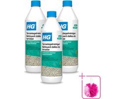 3 x HG - Terrastegelreiniger - 1 L - Bulkverpakking - Terras reinigen - Douchemop - Terrastegel reiniger