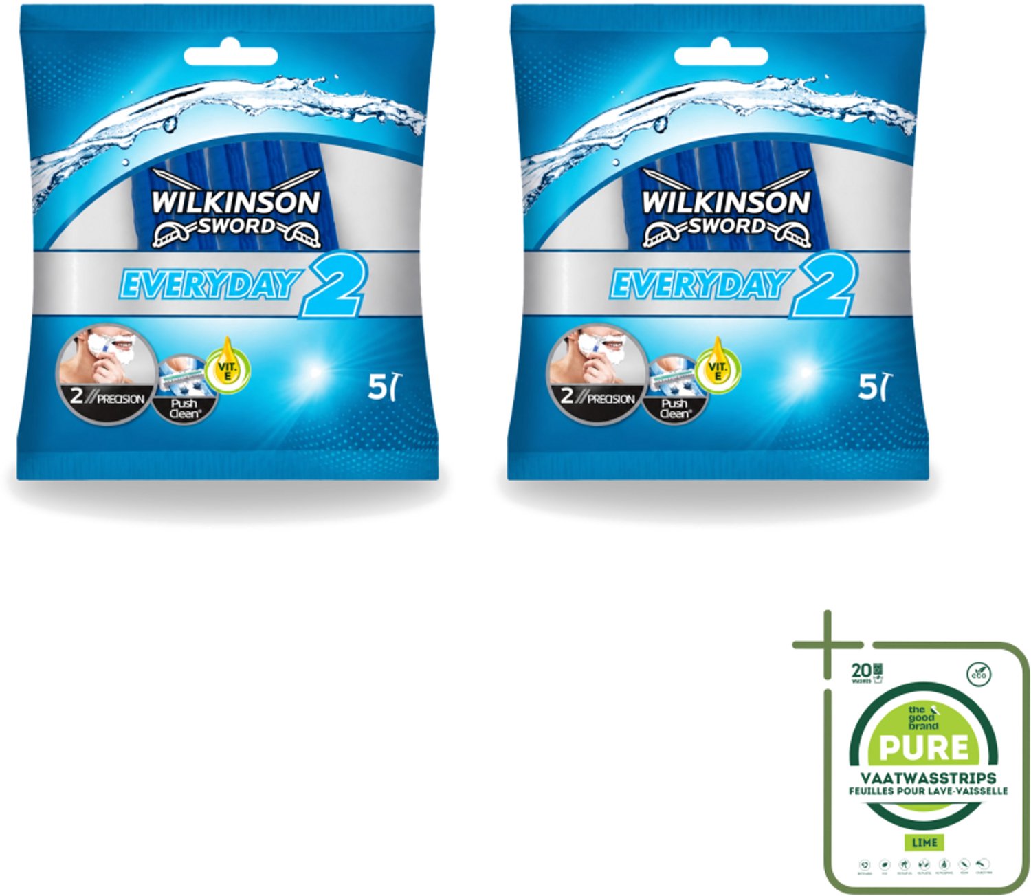 2 x Wilkinson Sword - Wegwerpscheermesjes - 5 Scheermesje - Grootverpakking - Scheermesje - Wegwerpscheermesje - Scheerbeurt - Scheermes - Aloë Vera