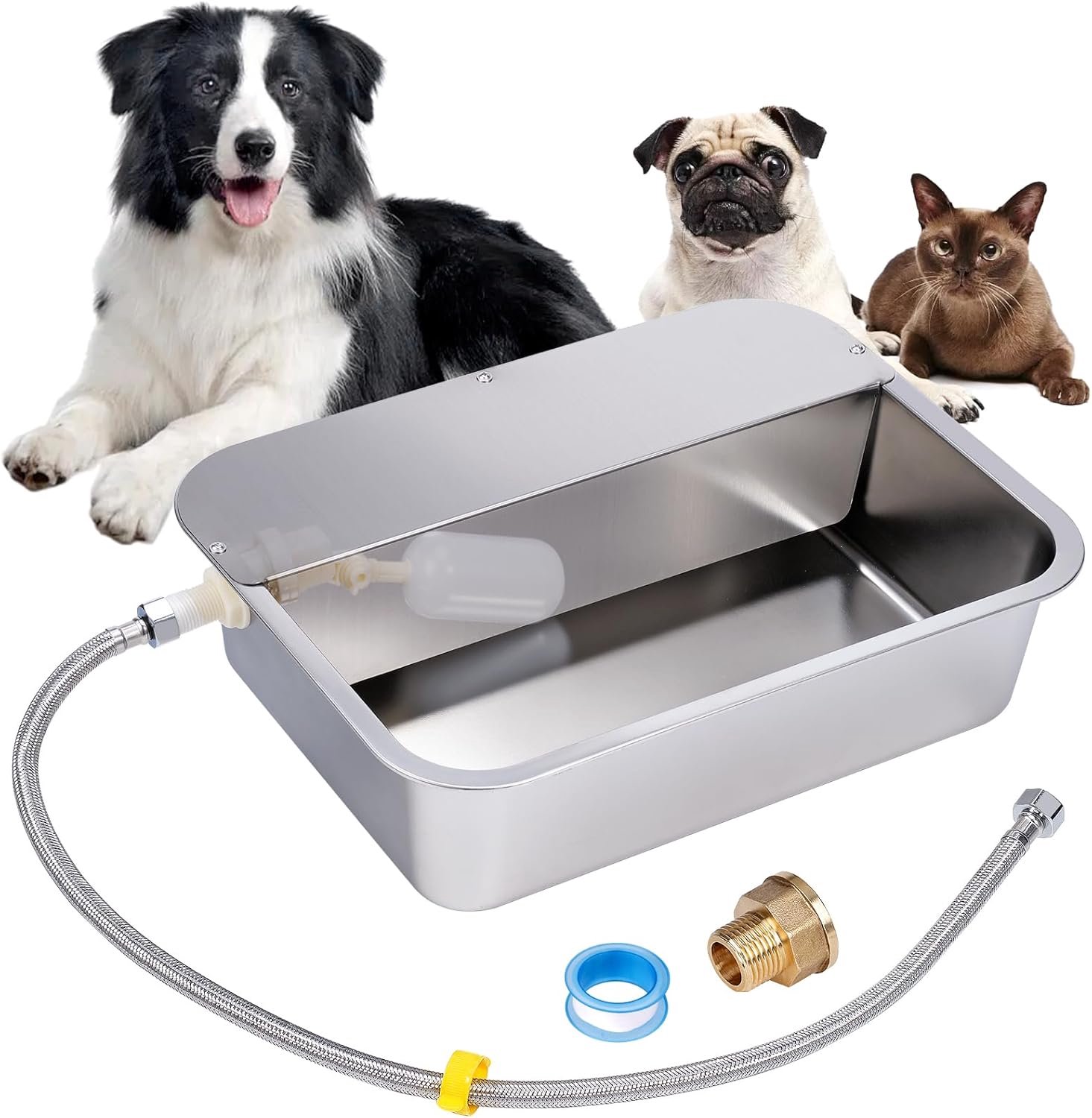 Hondendrinkbak Automatische Waterdispenser - 11lbs RVS - 25 Liter Capaciteit - Ideaal voor Grote Honden - ShopVlot