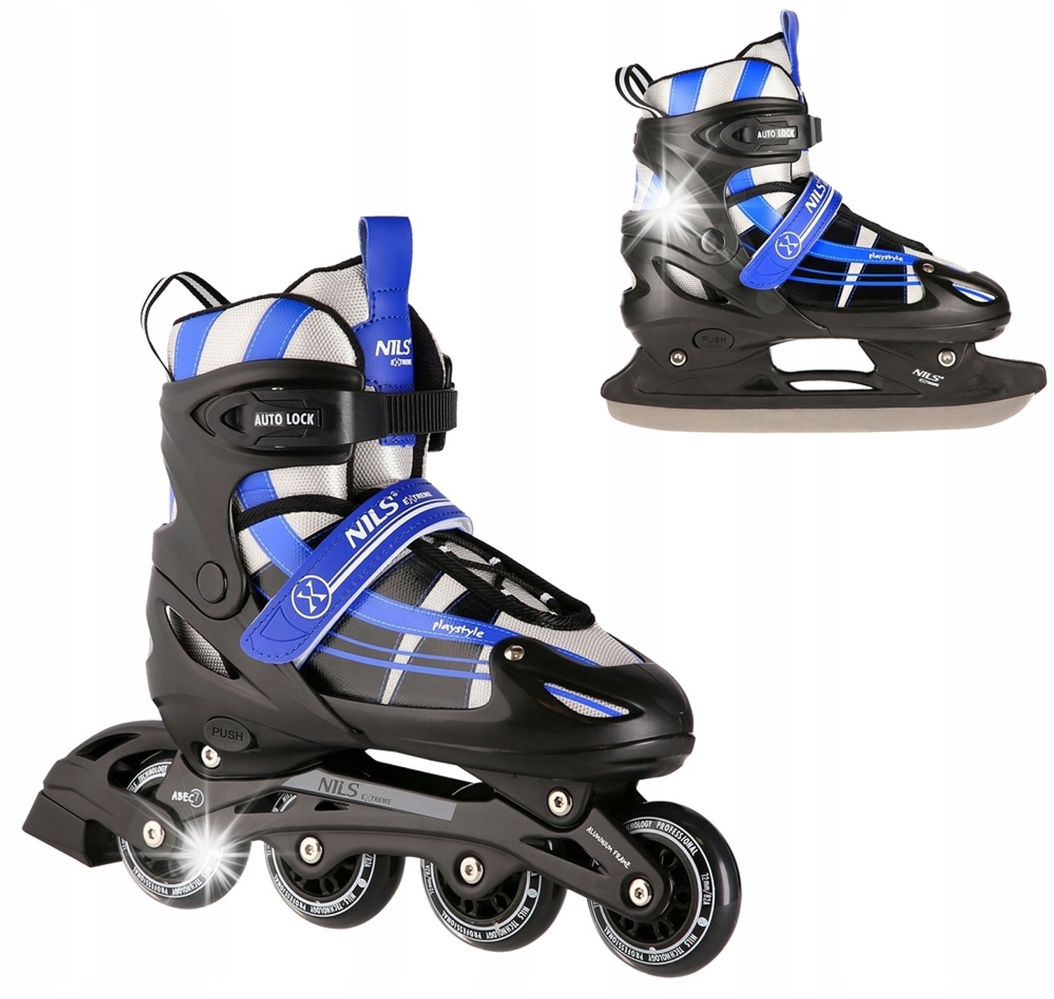 2-in-1 Schaatsen & Skeelers Verstelbaar ABEC7