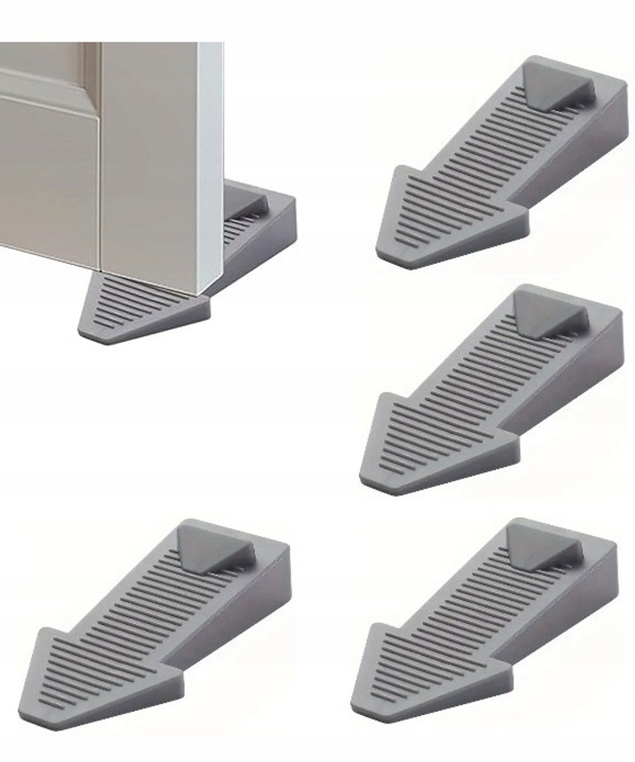 Grijze Deurklink Stop - 4 Stuks - Antislip Siliconen