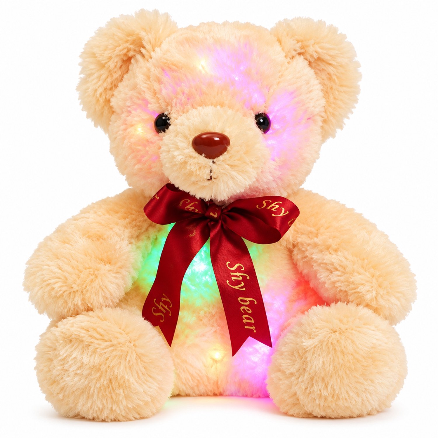 Nina’s Giftshop® Rozen Teddybeer met Lichtjes – 25 cm – Valentijn Cadeau voor Haar – Rozen Beer – Knuffelbeer – Romantisch Cadeau