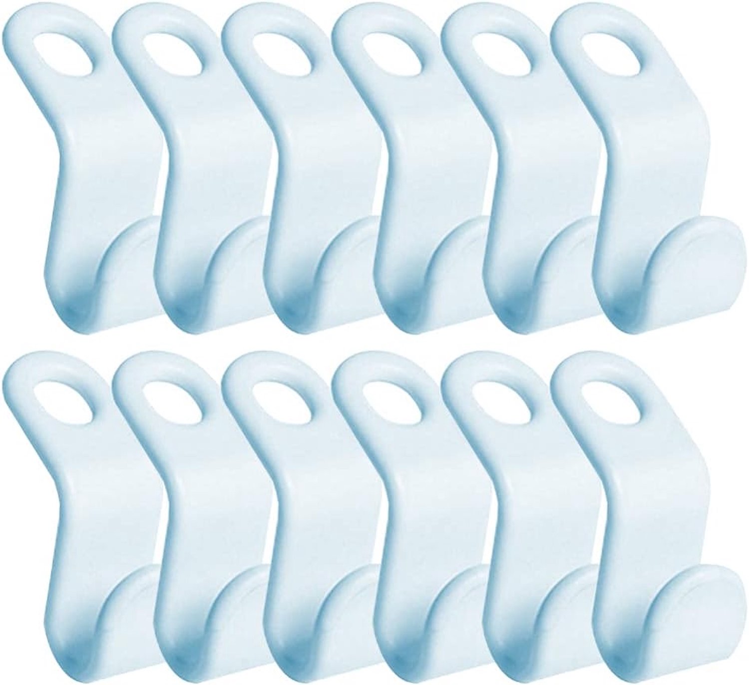 Hanger connector hooks 56-pack - roestvrij staal - luchtblauw - ruimtebesparend - ideaal voor het ophangen van kleding - ShopVlot