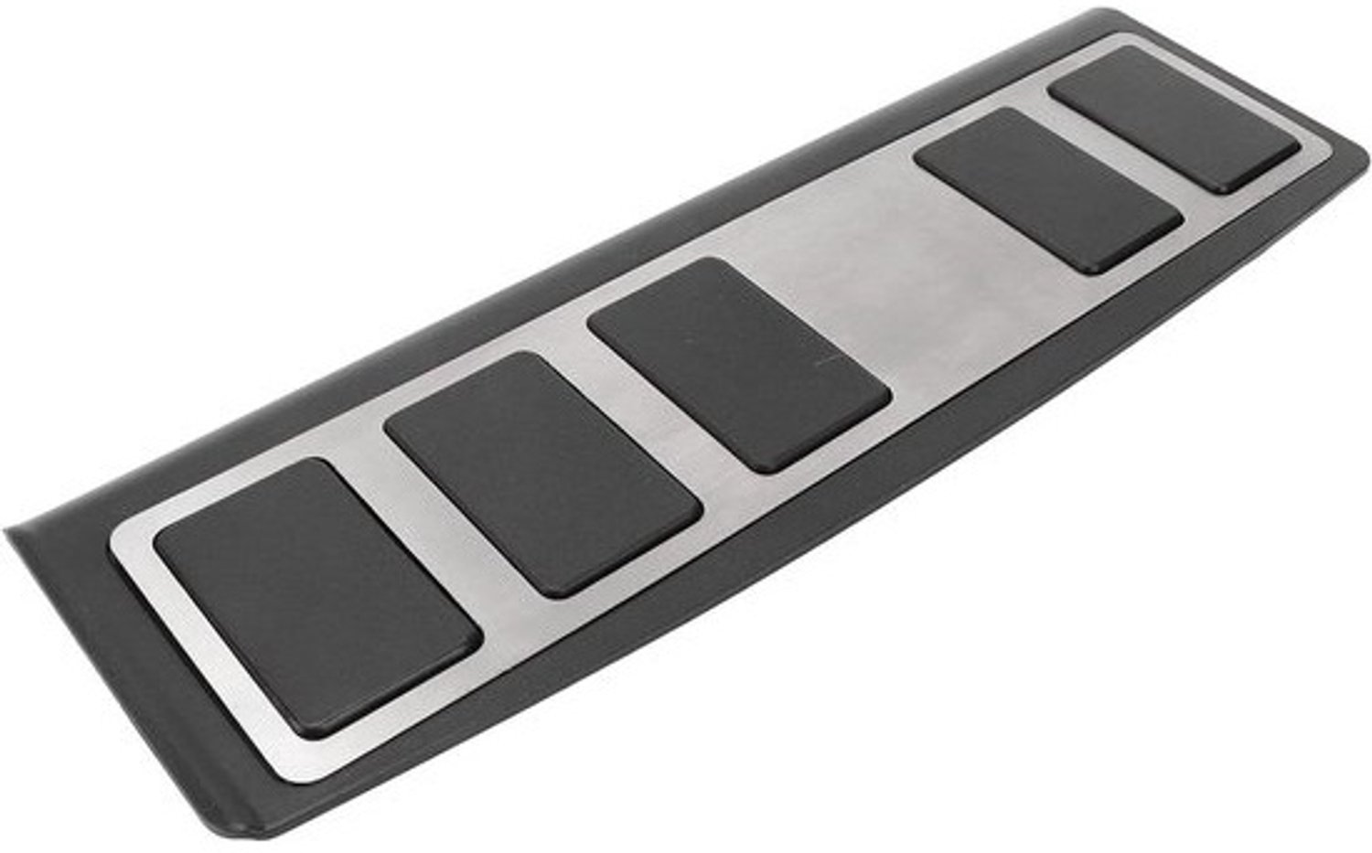 Voetsteun Pedaal - Rustpedaal Afdekking - Verbeteren Rijervaring - Roestvrij Staal Rubber - 35 x 12 x 2 cm - Zilver