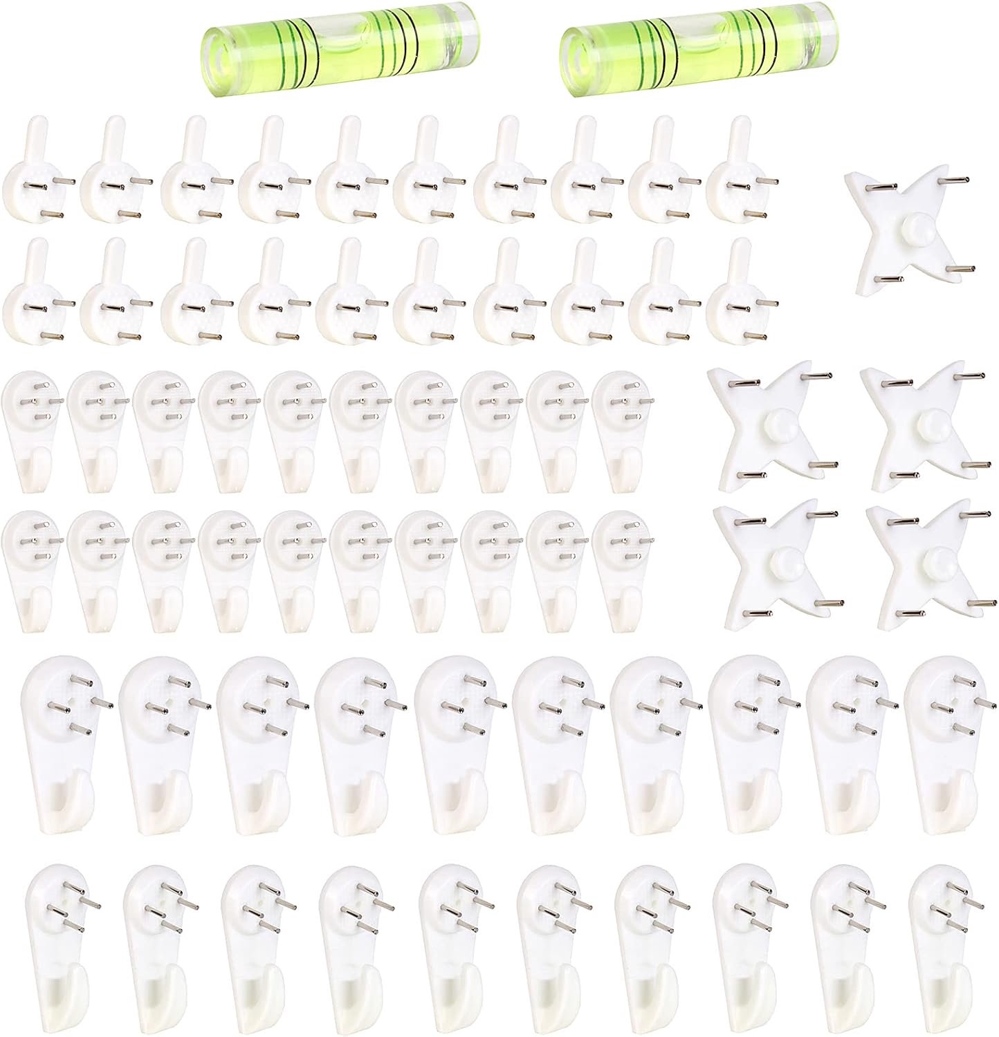 Hangende hardware kit 67 stuks - onzichtbare muurhaken - multifunctioneel voor foto’s en spiegels - ShopVlot