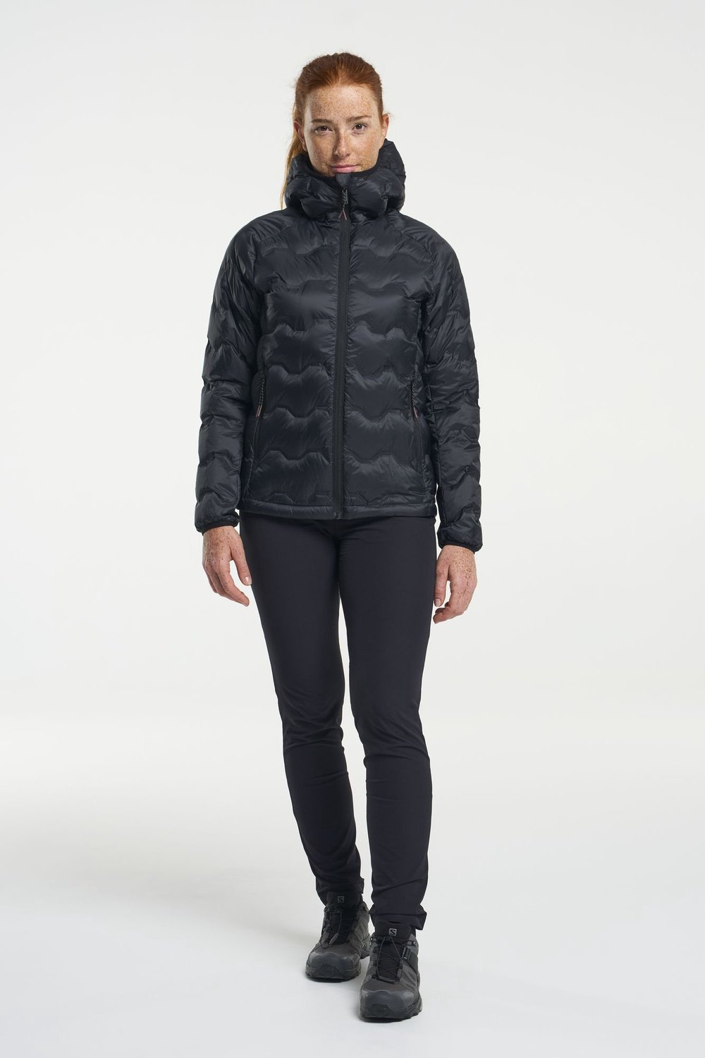 TENSON miyabi hood down jacket women Urban jack dames Zwart
