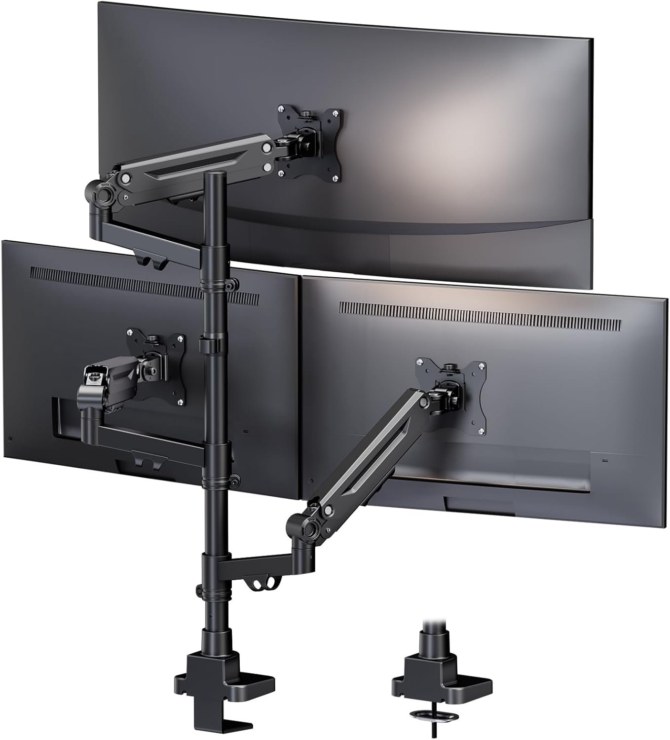 QEVA Monitorarm - Monitor Arm - Beeldschermarm - Zwart - 44cm x 30cm x 17cm