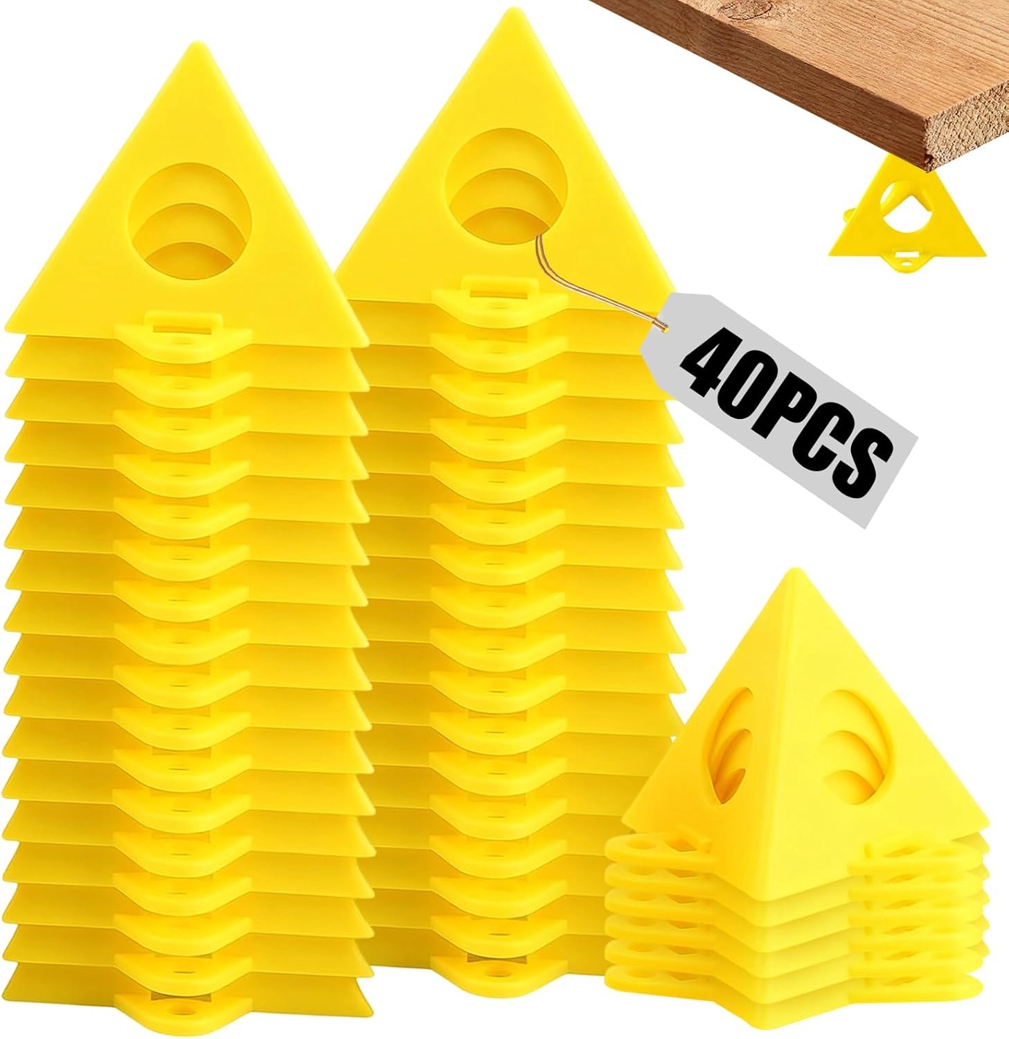 Piramide schilderstandaard 40 stuks - Gele cone stand - Antislip - Bescherming voor meubels - ShopVlot