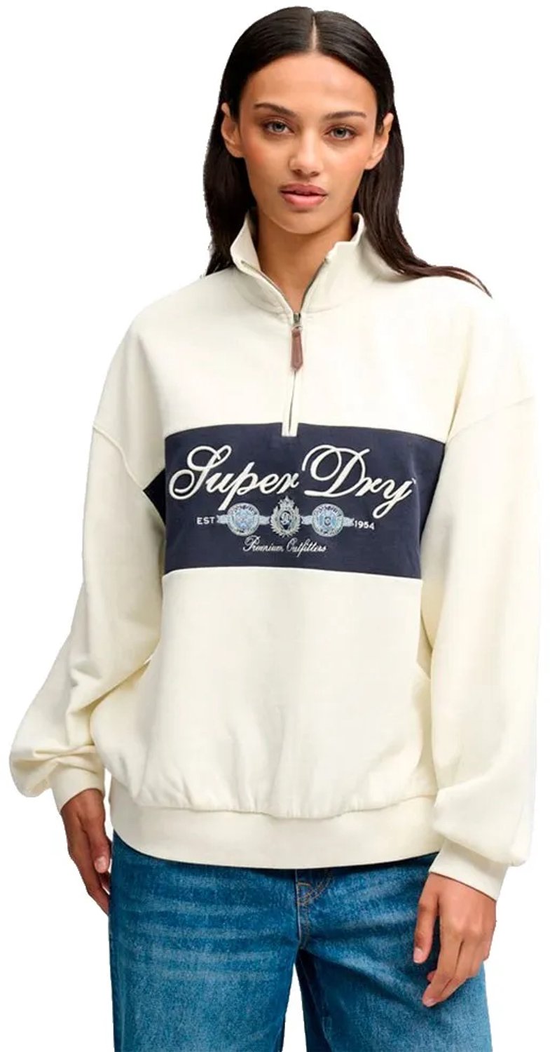 Superdry Ornate Script Sweatshirt XS Vrouw Creme