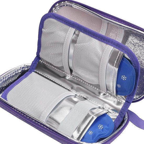 Insulin Cooler Case for Medicine Carrying On, with 2 Gel Ice Pack Travel Pack Keep Cooling Portable Diabetic Bag - ShopVlot — afbeelding 5
