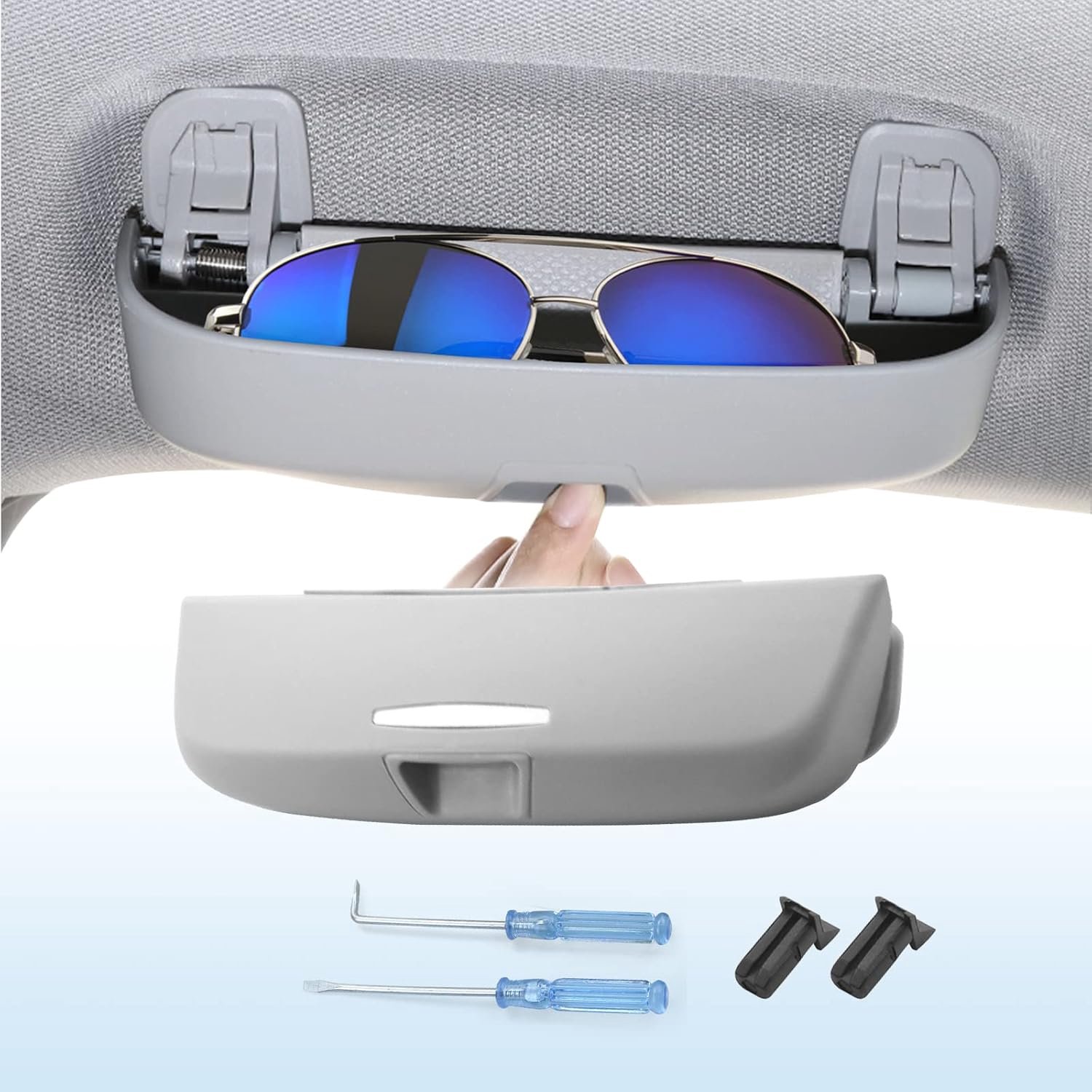 Zonnebrilhouder auto - Universele brillenclip - Geschikt voor Audi A3 A4 A5 Q3 Q5 Q7 - Ruimtebesparend ontwerp - ShopVlot