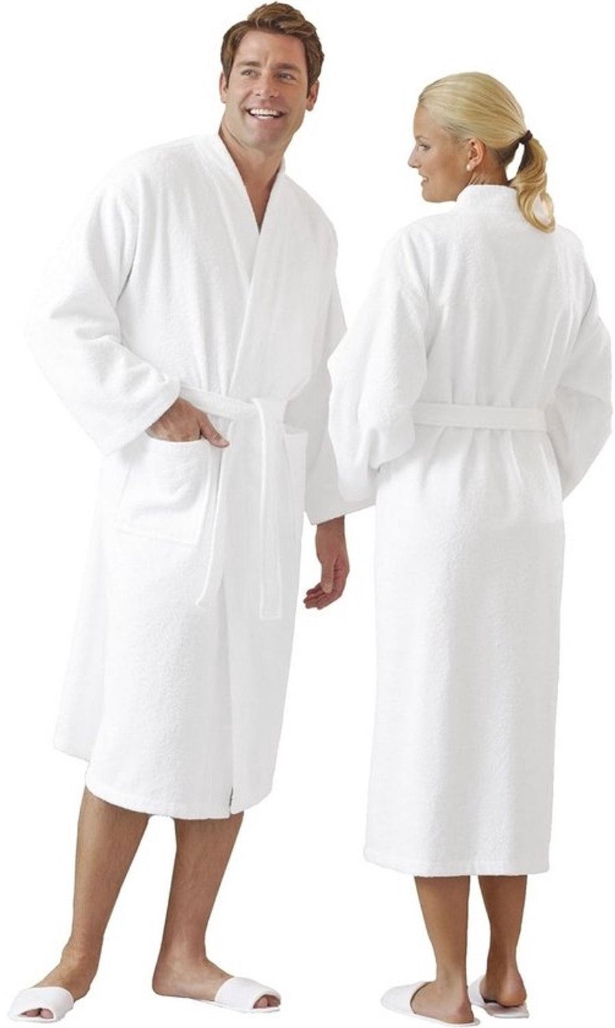 Witte Kimono Badjas van Katoen - Zachte en Duurzame Badjas voor Volwassenen