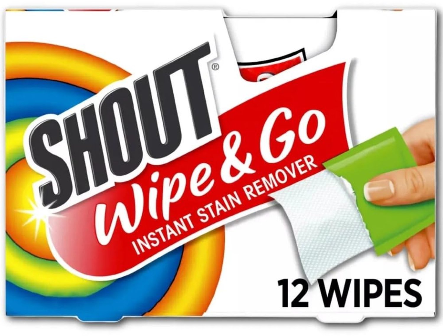 Shout Doekjes, Draagbare Vlekbehandelaar Handdoekjes - 12 ea