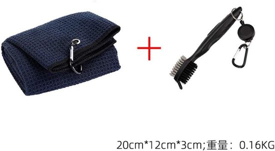 Golf Club Brush And Towel Set, Golf Club Cleaner With Ring Clip To Hang On Golf Bag C — afbeelding 2