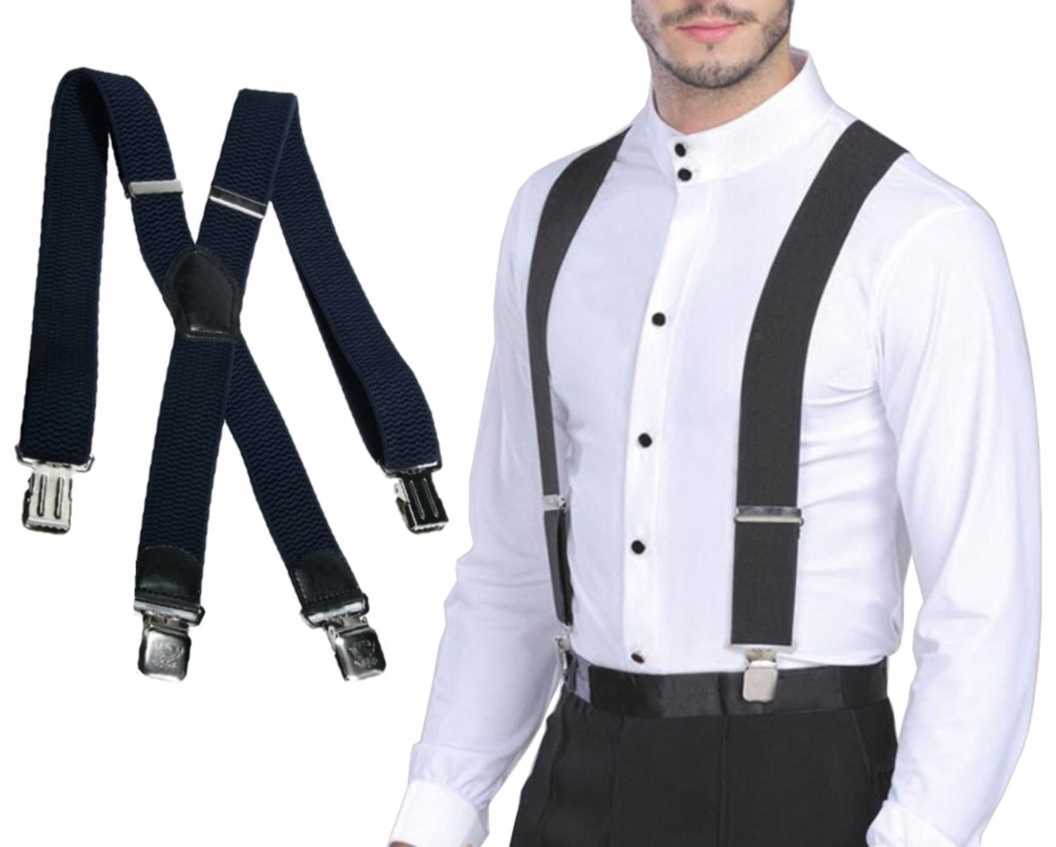 Herenschoenen: Brede, Elegante Zwarte Sjaals, Verstelbaar