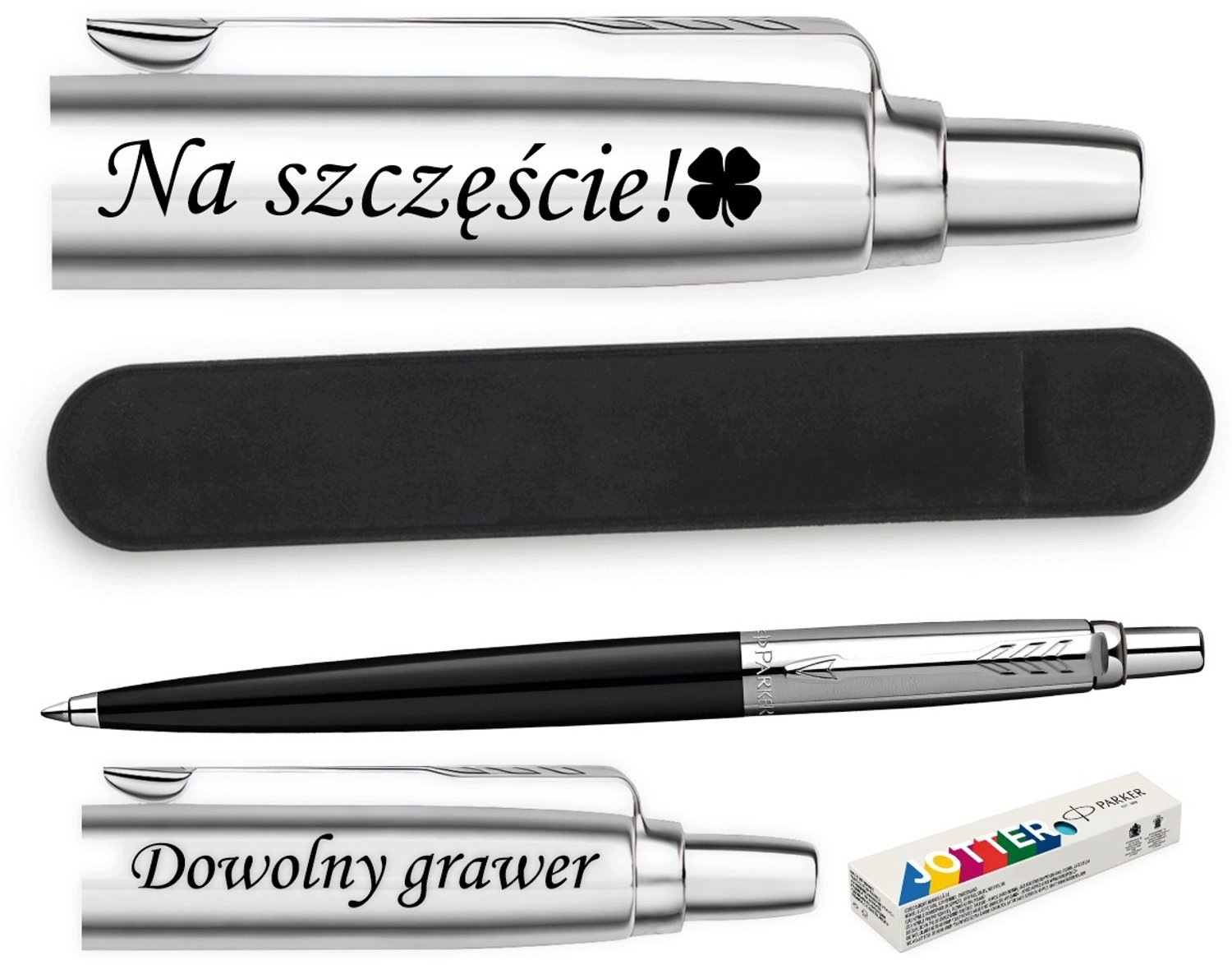 Parker Jotter 60 Zwart met Gravure - Luxe Pen Cadeau