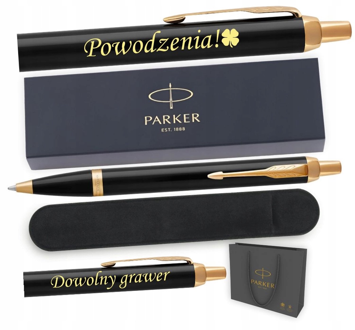 Parker IM Zwarte Pen met Gravure & Etui - Luxe Cadeau