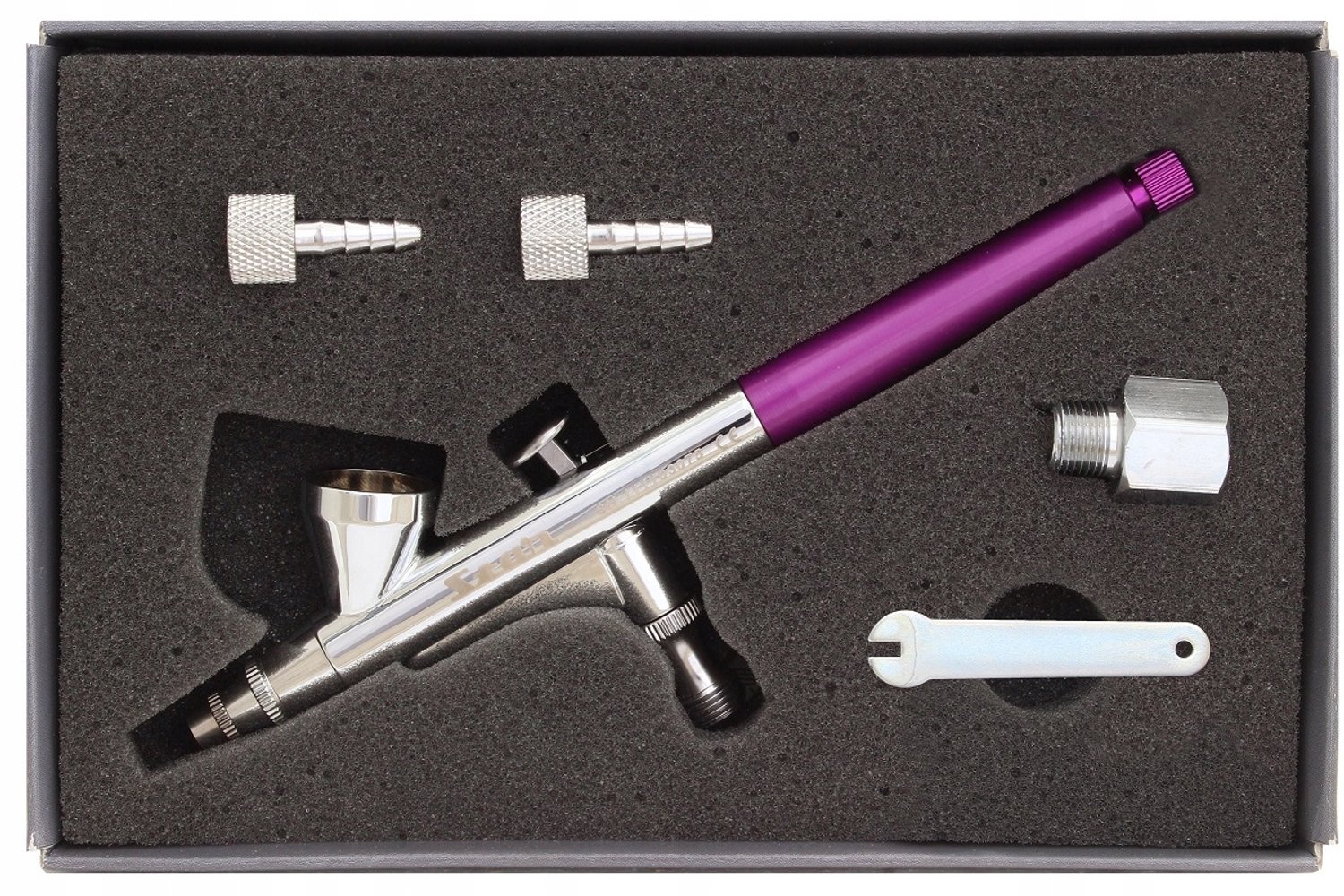 Aerograaf STAR 0.2mm, 2ml, dubbele actie, met toebehoren