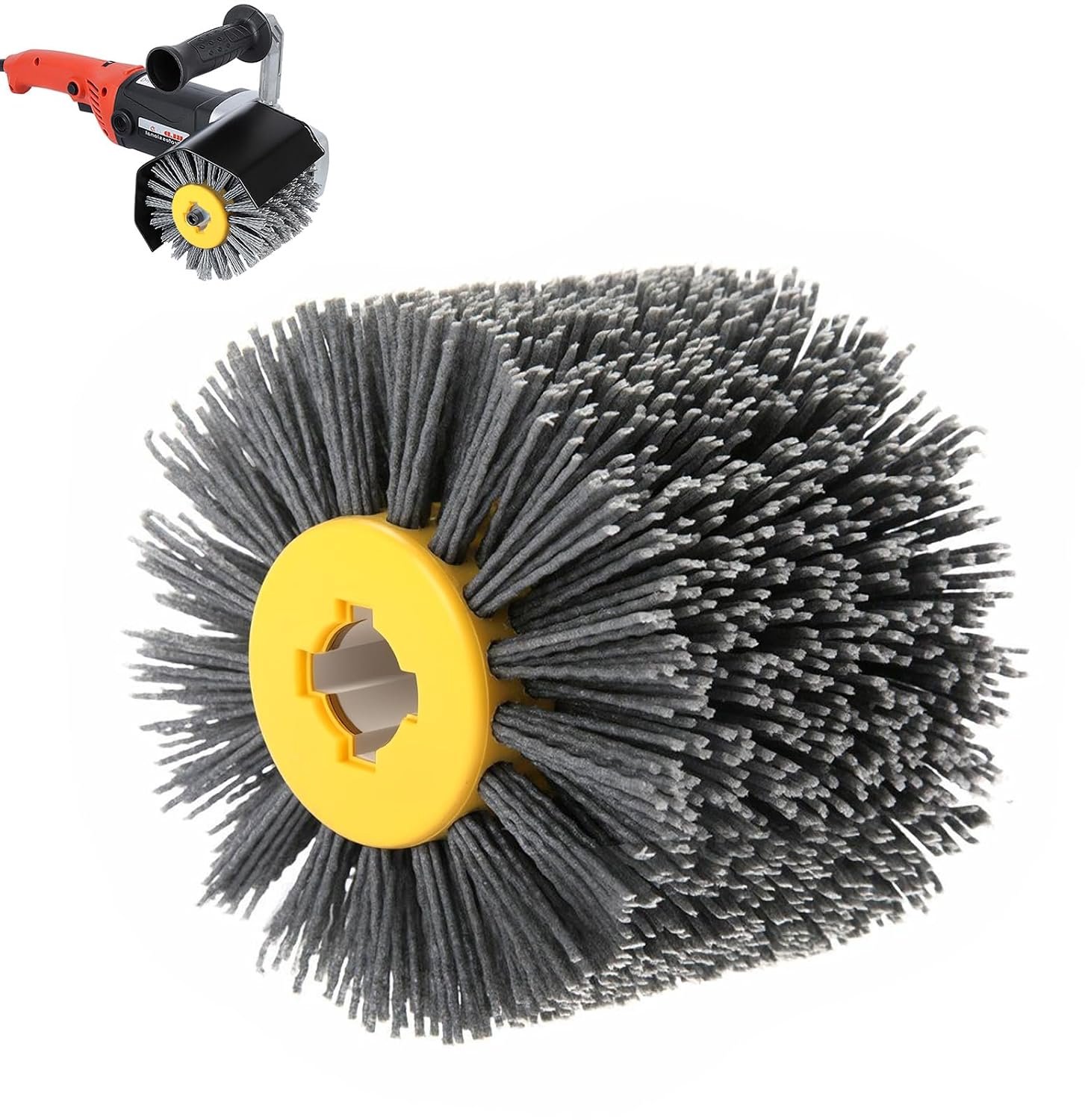 Nylon borstel, schuurborstel voor hout 120x100mm - 80 grit - voor polijsten - voor een krasvrij resultaat - Vemera