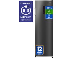 CHiQ CSD206NEID - Vrijstaande Vriezers - No Frost - 206 Liter - Digitaal LED Display - 6 Lades - Hoogte: 170 cm - Energielabel D - Zwart - 12 Jaar Garantie op Compressor