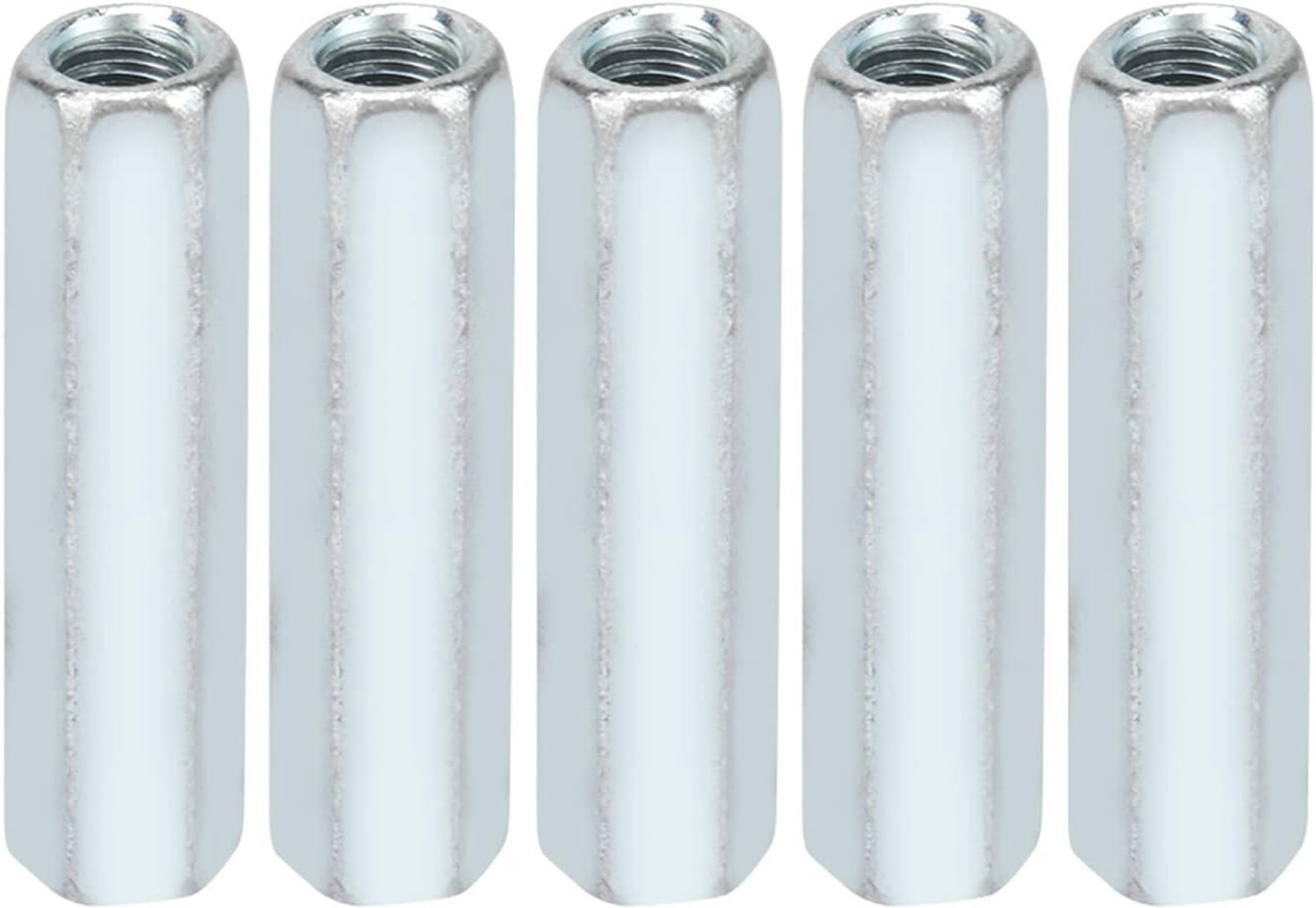 M6 hex koppelnut 40mm - verzinkt - met vrouwelijke draad - ideaal voor industriële toepassingen - ShopVlot