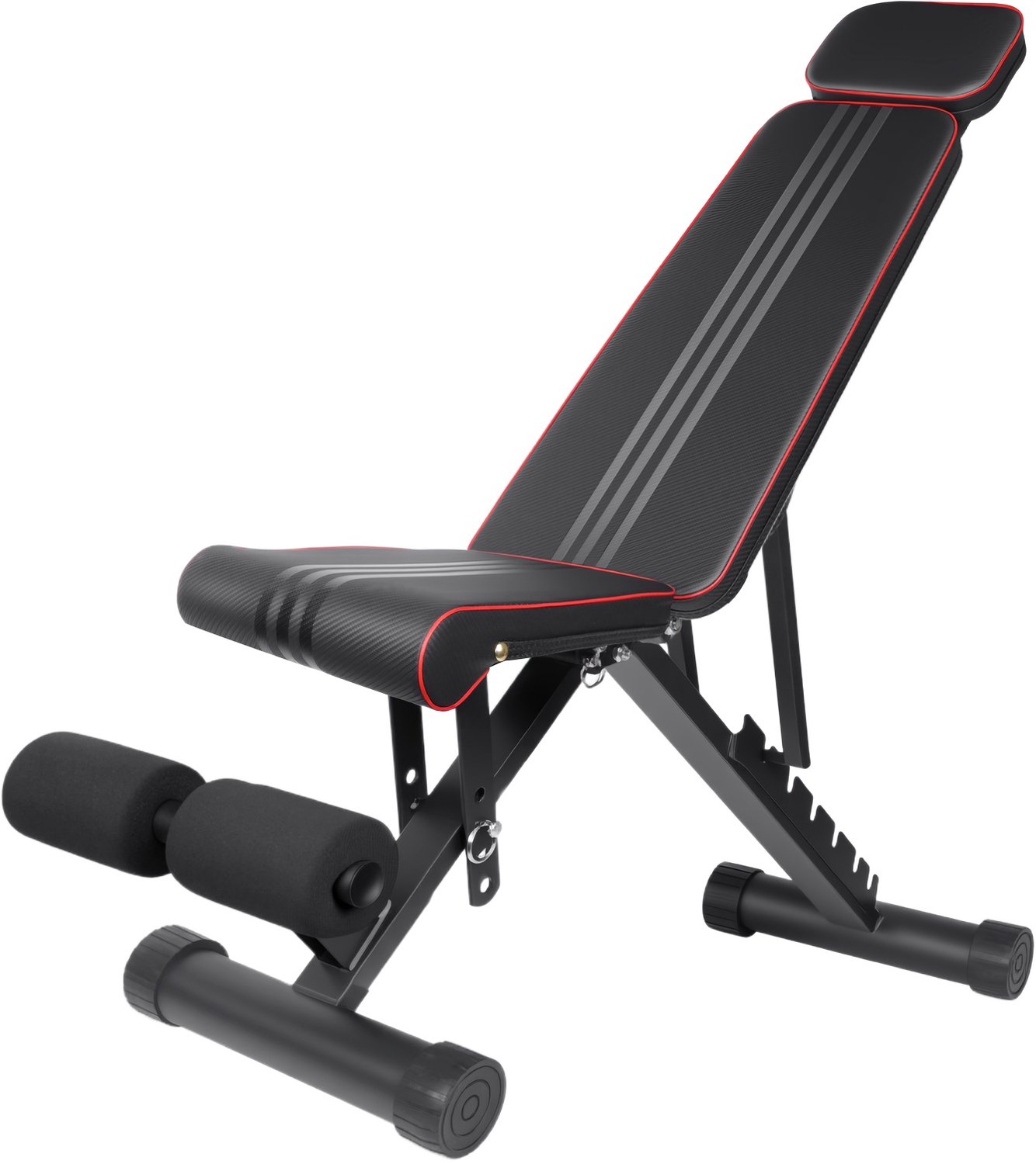 Verstelbare Halterbank - Zwart - 7 Versnellingen - Opvouwbaar - Ergonomische Rugleuning - Fitnessbank