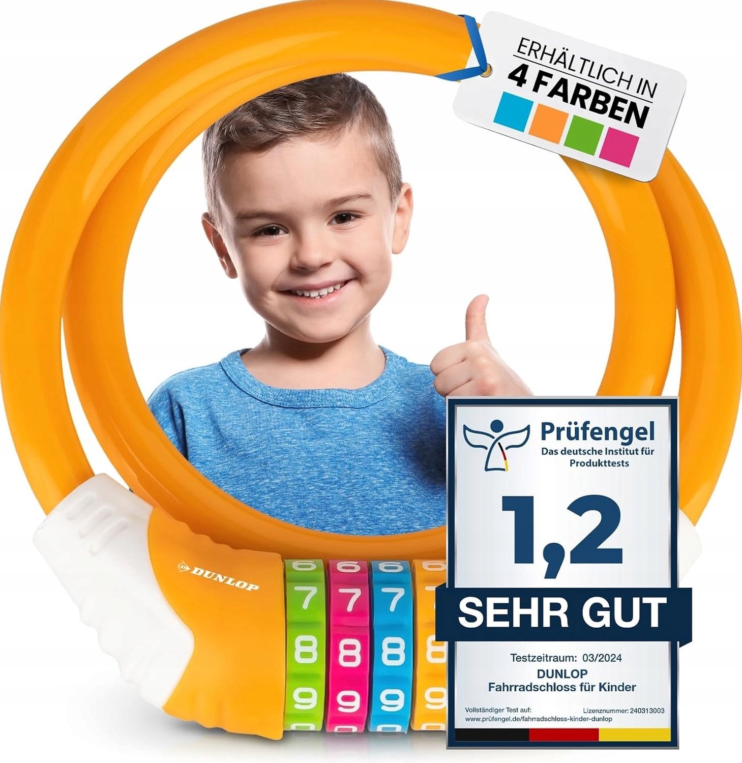 Kinderfiets Kettingslot Cijferslot Kleurrijk & Veilig