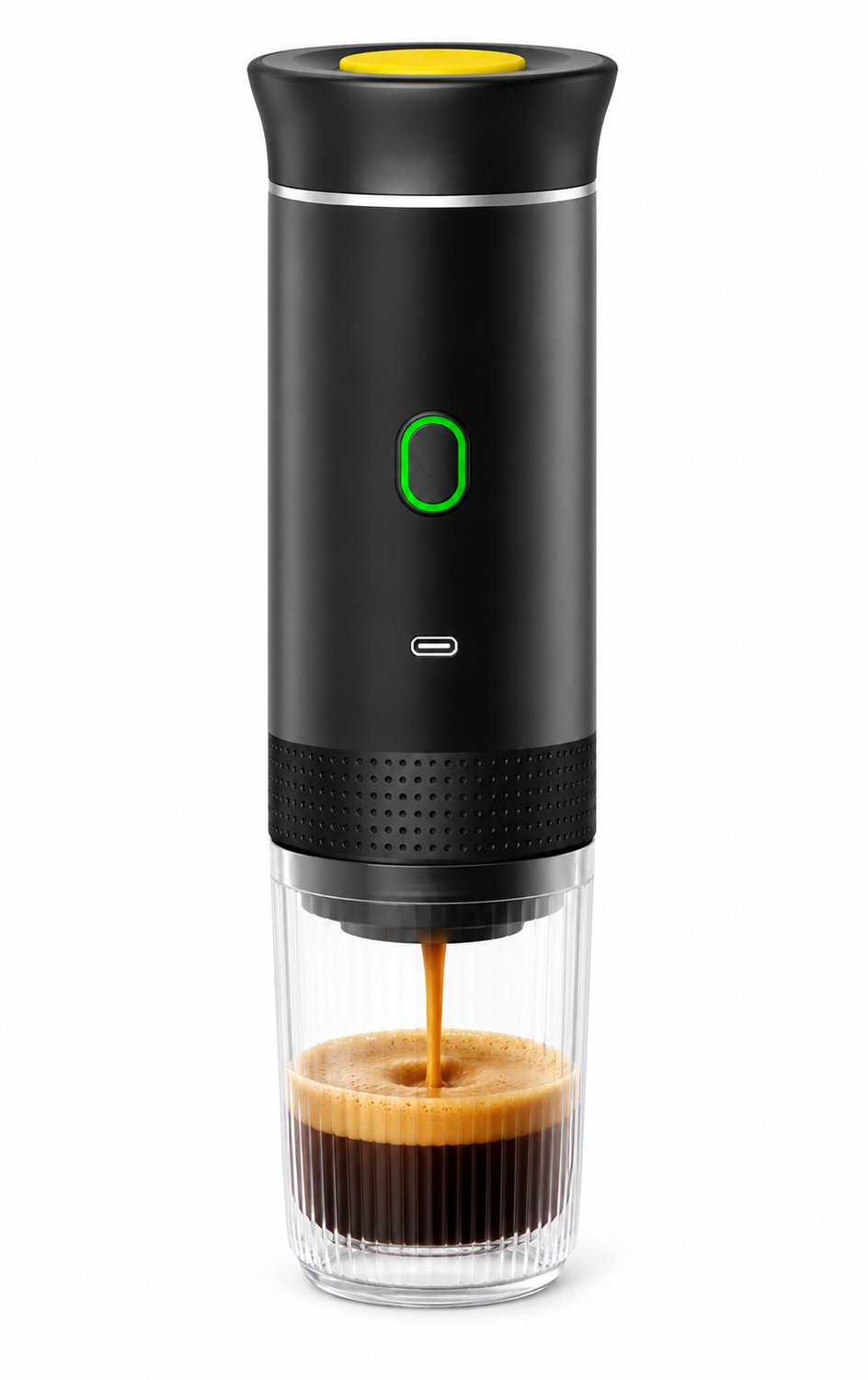 SmartLiving.Store - Draagbaar Koffiezetapparaat - Portable Espresso Machine - Camping, Reizen, Onderweg, Kantoor - 60ml - Zwart