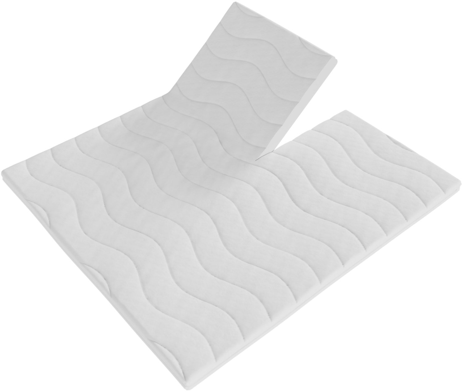 Toros Bedden Topmatras Split -180x200 - Topper Matras HR Koudschuim - 9cm - Orthopedisch - 4 Seizoens Topper Hotel XL - Anti Bacterieel - Wit