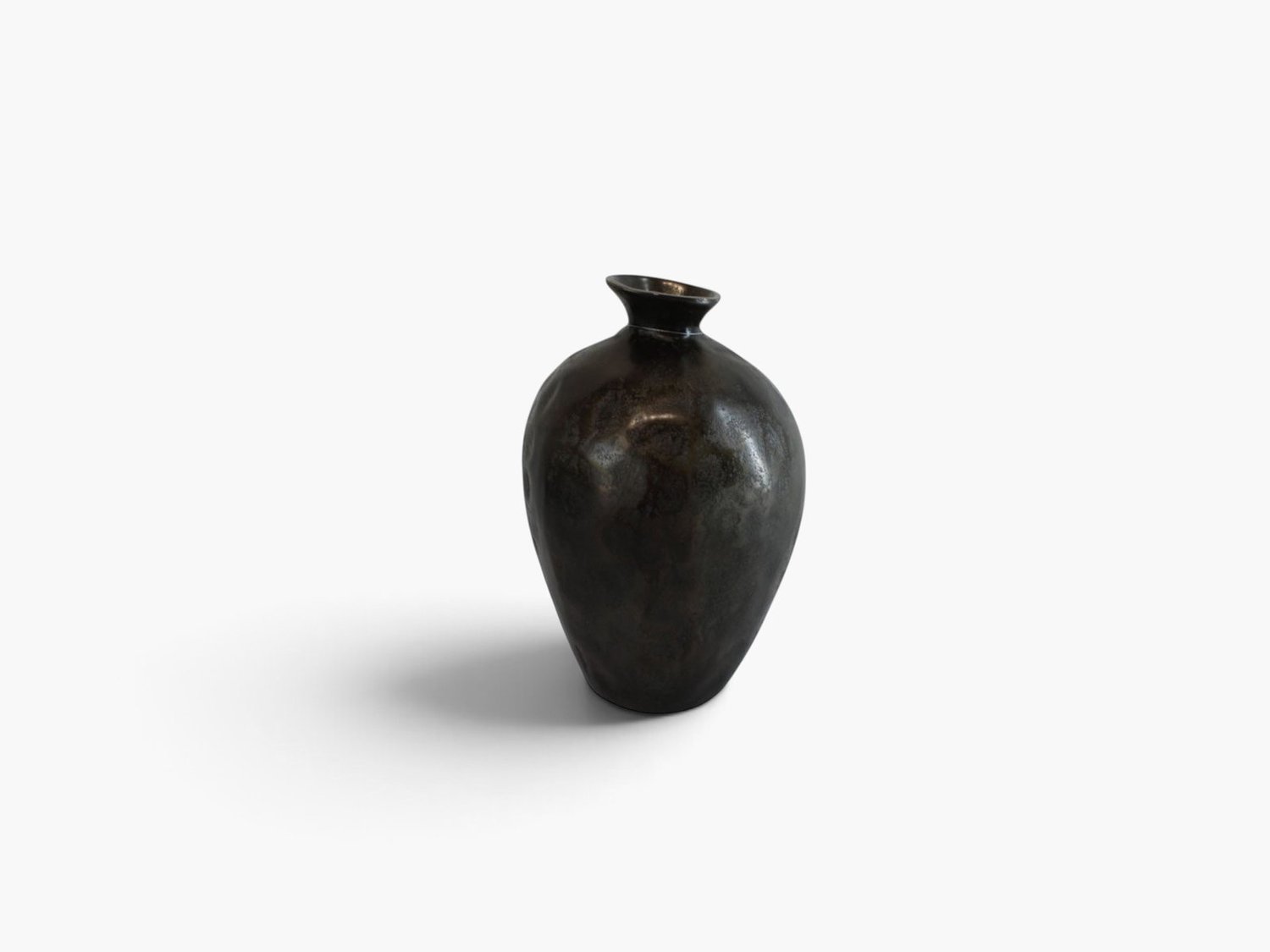 Vase Aluminium Ant.Sm.Black L 26x42cm Buitengewoon de Boet