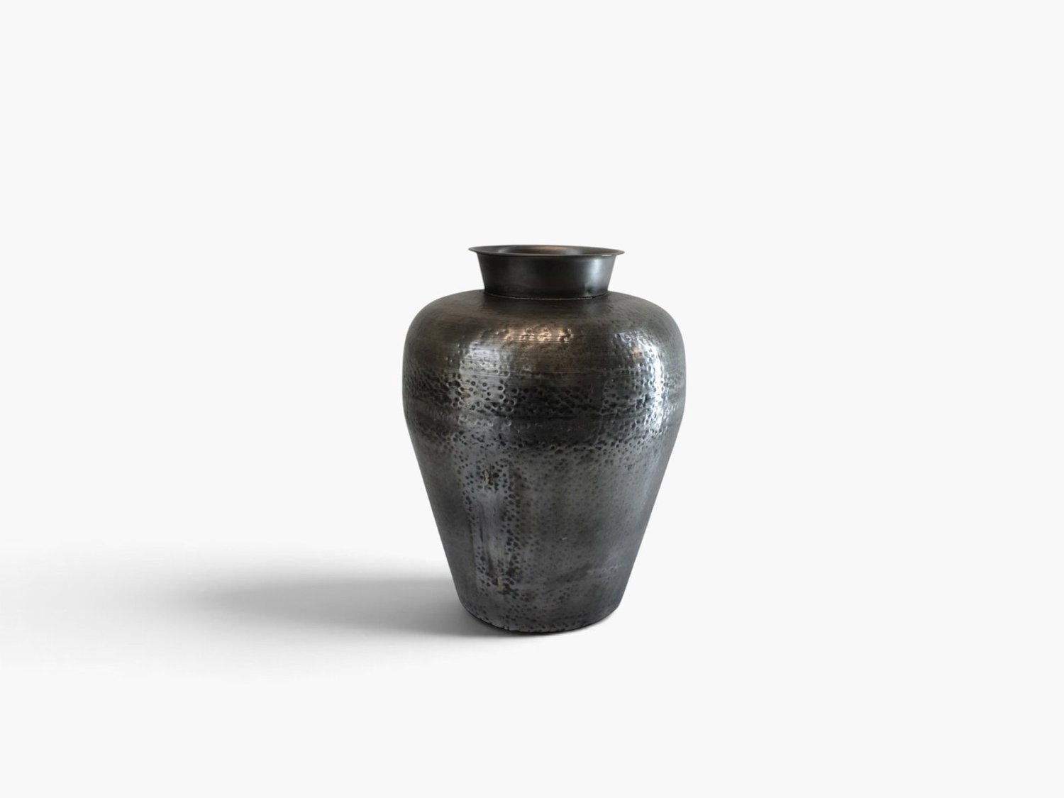 Iron round vase slvr S 30x43cm Buitengewoon de Boet