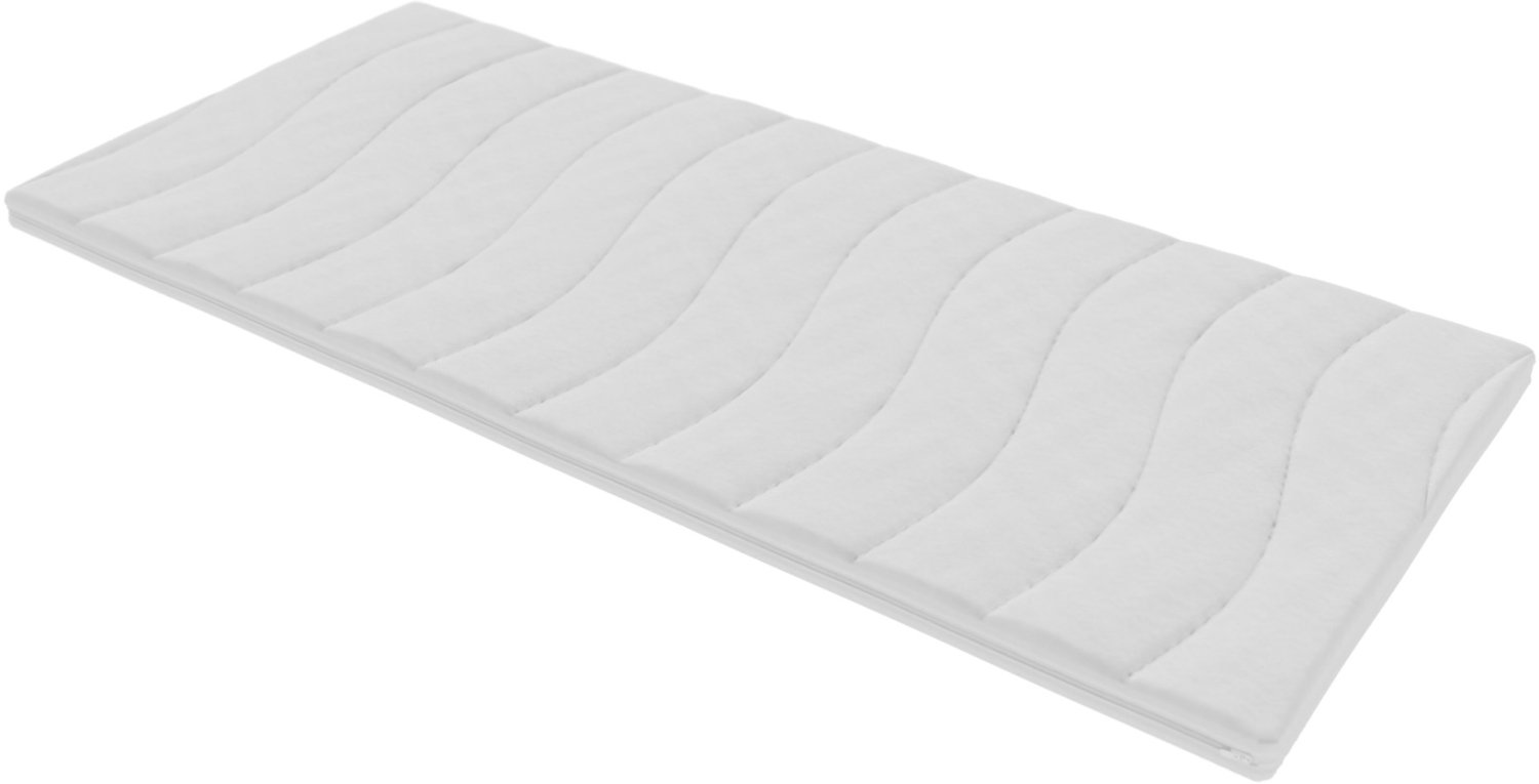 Toros Bedden Topper 90x200 - 7cm dik - HR Koudschuim - Afritsbaar hoes wit