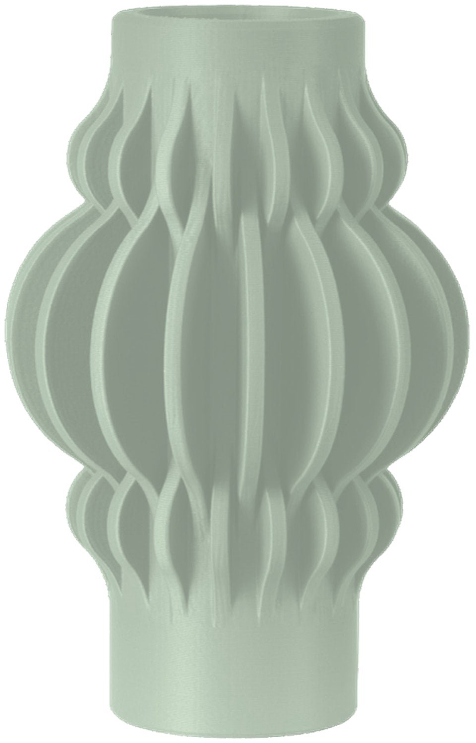 Layvo VESPER Vaas - Salie - D17 x H25 cm - droogbloemen vaas - organische vaas - gerecycled plastic