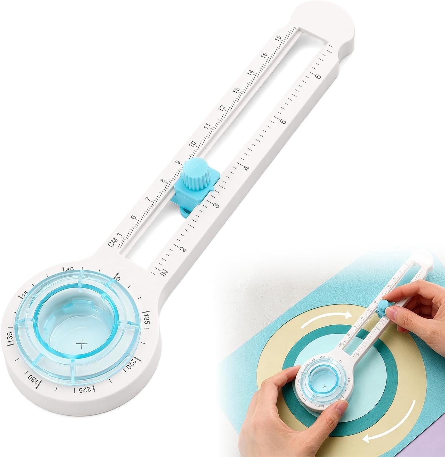 Verstelbare Cirkelzaag voor Papier, Creatieve Snijmachine voor DIY Kaarten en Fotoalbums, Snijden van 8-32 cm Diameter