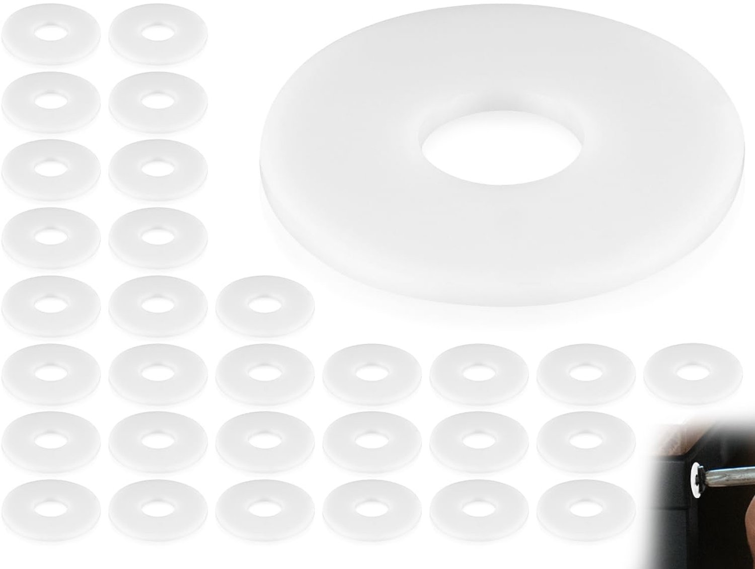 Plastic Wasmachines M10 - 30 mm - Nylon - Voor elektrische machines