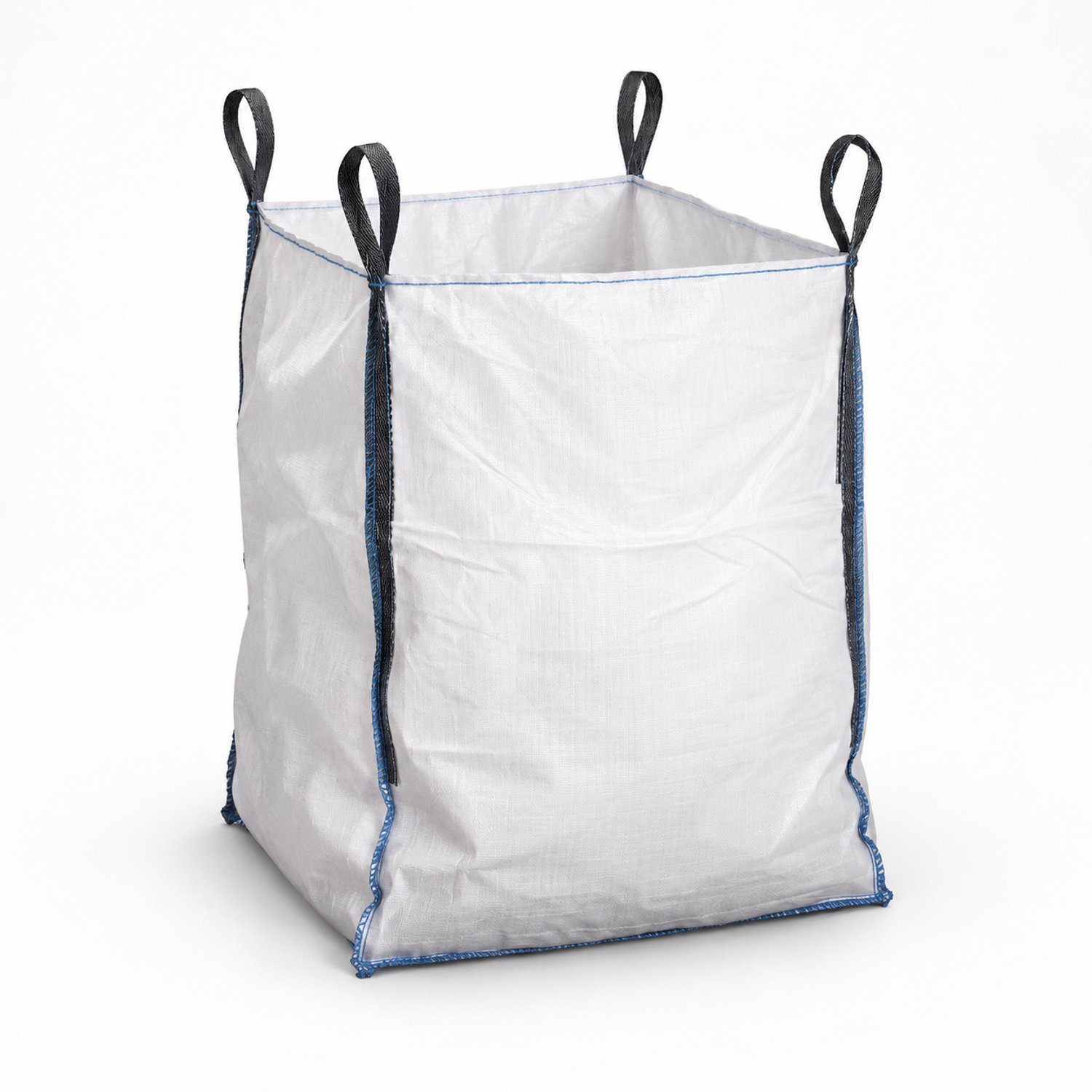 Puinzak - 90 x 90 x 110 cm - 1000 kg - Geweven PP - 4 hijslussen - Wit - 1 stuk