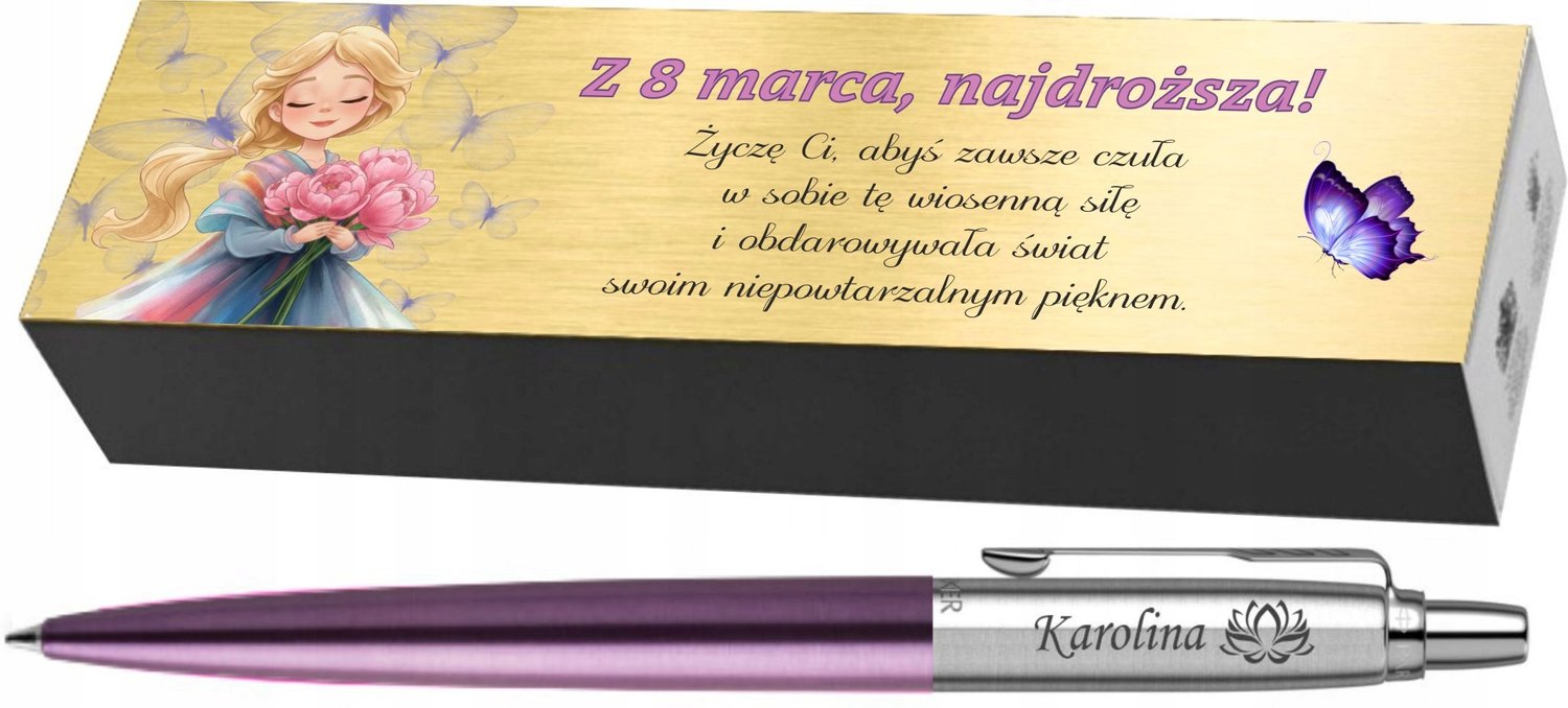 Parker Jotter Victoria Violet metalen vulpen met gravure - Cadeau Vrouwendag