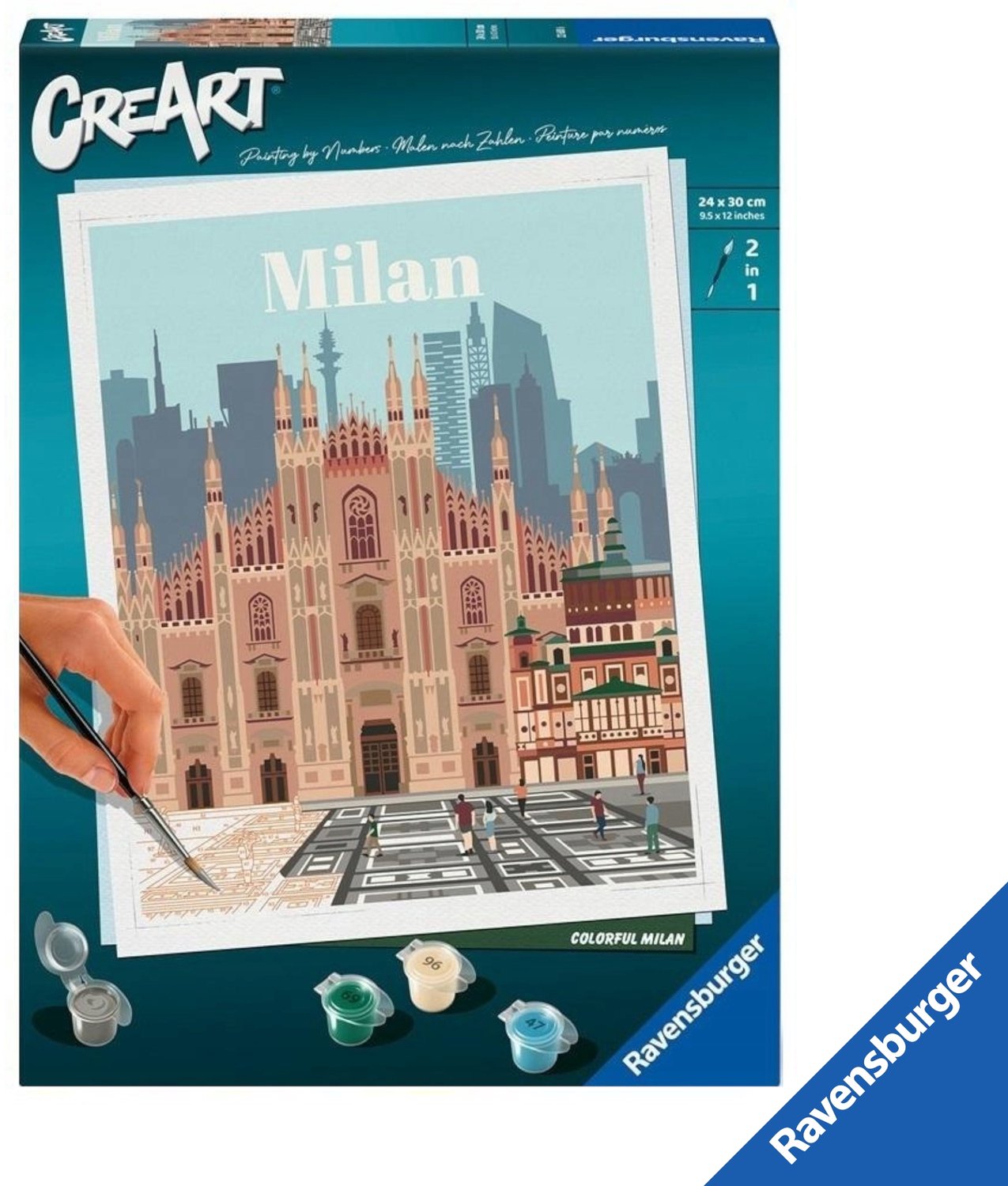 Ravensburger CreArt Schilderen op Nummer: Milaan Acrylverf Set