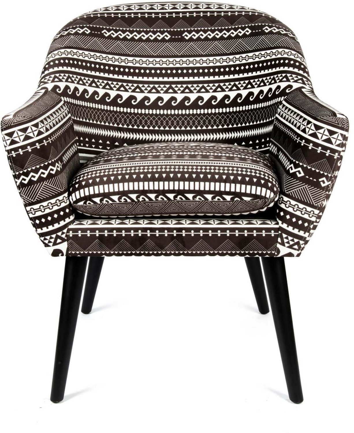Excelsa Fauteuil Excelsa Etnico 70,5x65x83 cm Hout En Polyester Veelkleurig