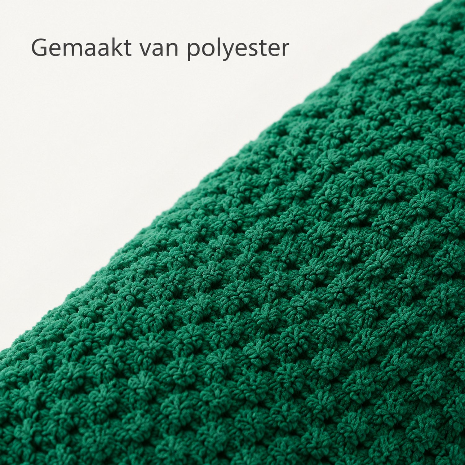SWGOTA Donkergroene flanellen deken 100 x 150 cm, effen polyester plaid met wafelstructuur, verpakt met lint en kaart