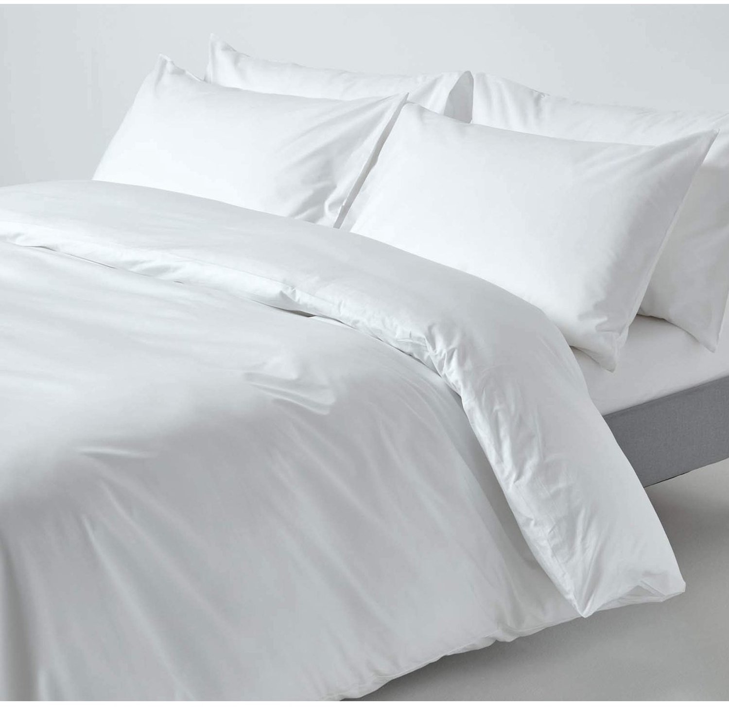Duraxl Beddengoedset - Dekbedovertrek - Egyptisch katoen - 200 draden - Wit - 230 x 220 cm