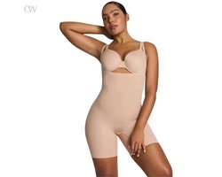 SPANXsculpt GoFigure Open Bust Midthigh Bodysuit - Kleur Chai -Maat L