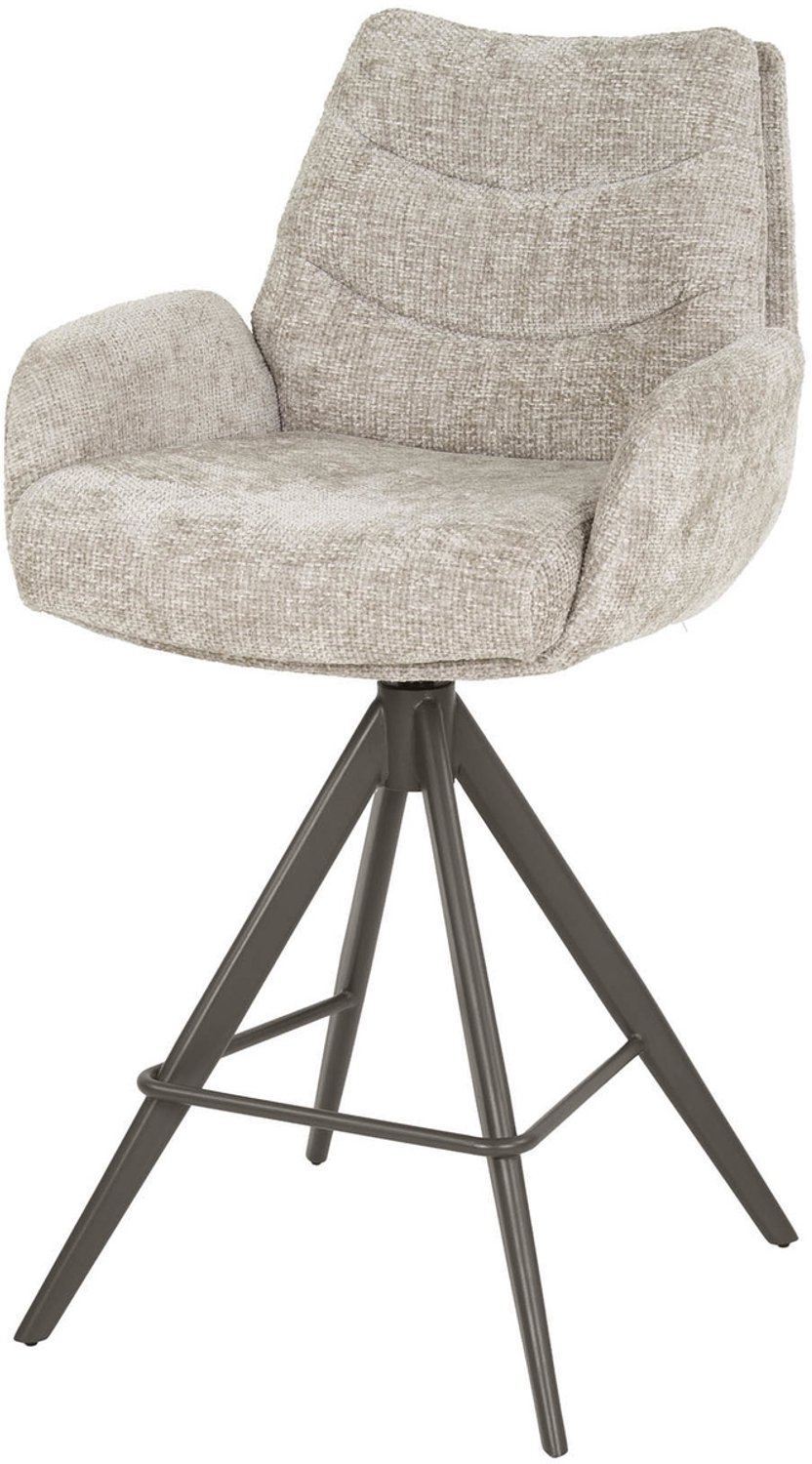 Giga Living Giga Meubel Barstoel Lounge Hoven Zand/Bruin – Draaibaar – Met Armleuning - Set van 2