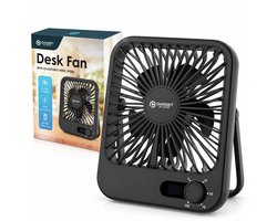 Gadgetplace Tafelventilator Draadloos - Windsnelheid Verstelbaar - Batterij Indicatie - Mini USB…
